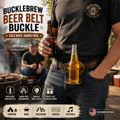 BuckleBrew™ Beer Belt Buckle Holder